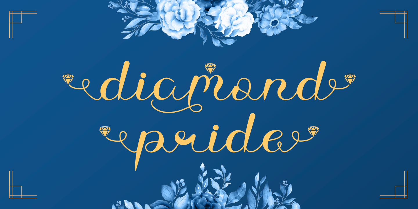 Przykładowa czcionka Diamond Pride #9